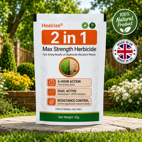 Healrize® 2-𝖎𝖓-1 Max Strength Herbicide: Fast Acting Results on Glyphosate-Resistant Weeds ——z