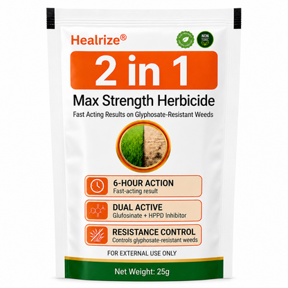 Healrize® 2-𝖎𝖓-1 Max Strength Herbicide: Fast Acting Results on Glyphosate-Resistant Weeds ——z