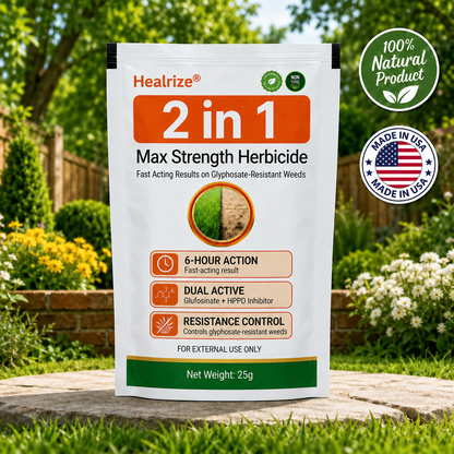 ⭐Healrize® 2-𝖎𝖓-1 Max Strength Herbicide: Fast Acting Results on Glyphosate-Resistant Weeds