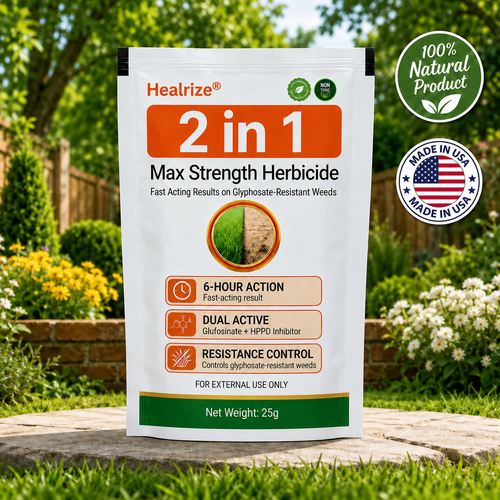 ⭐Healrize® 2-𝖎𝖓-1 Max Strength Herbicide: Fast Acting Results on Glyphosate-Resistant Weeds
